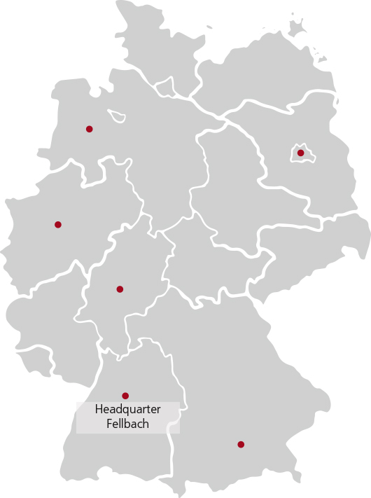 Locations Sales and Service EXAMION in Germany
